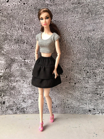 Flounce Tiered Ruffle Skirt for Poppy Parker Doll 