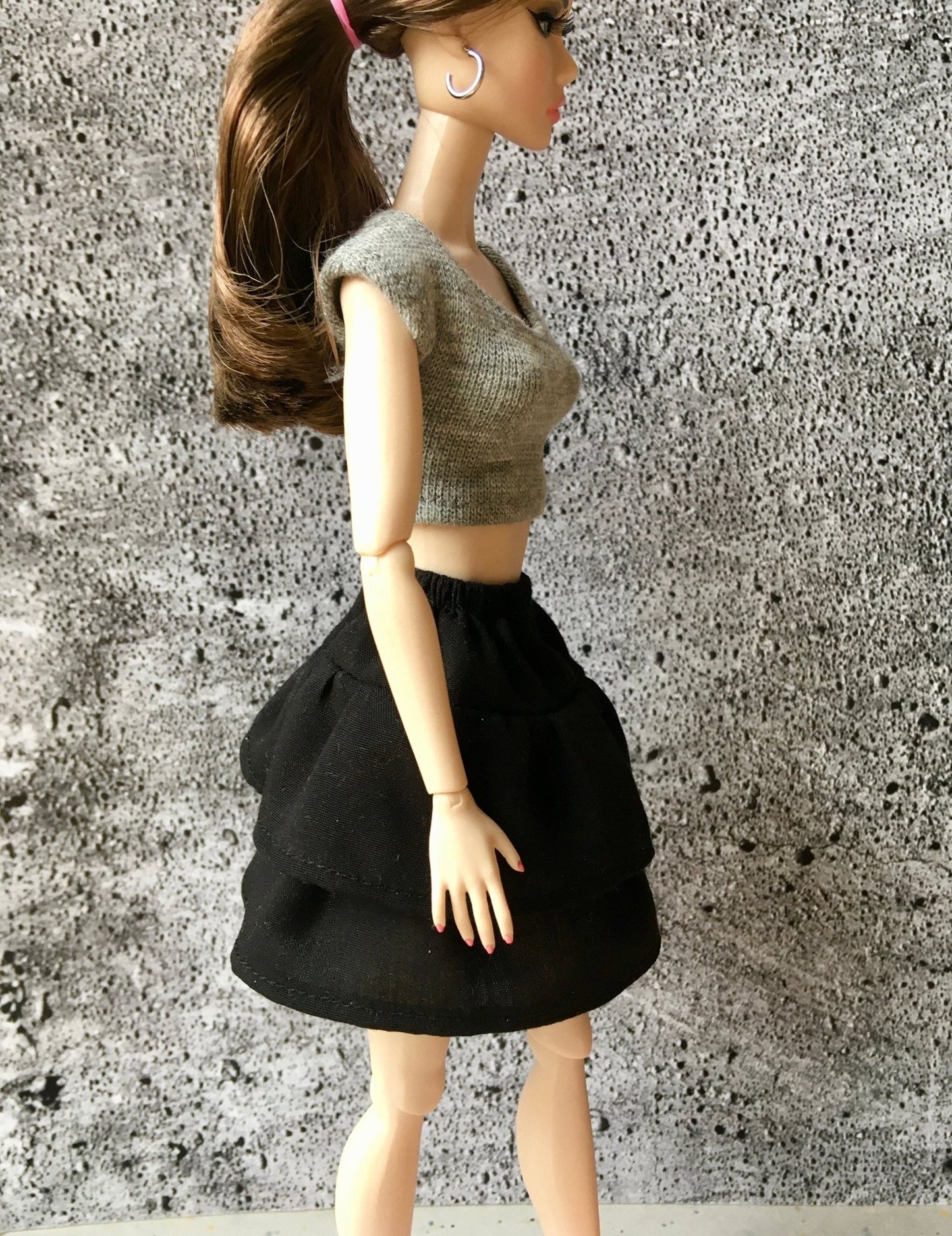 Flounce Tiered Ruffle Skirt for Poppy Parker Doll 