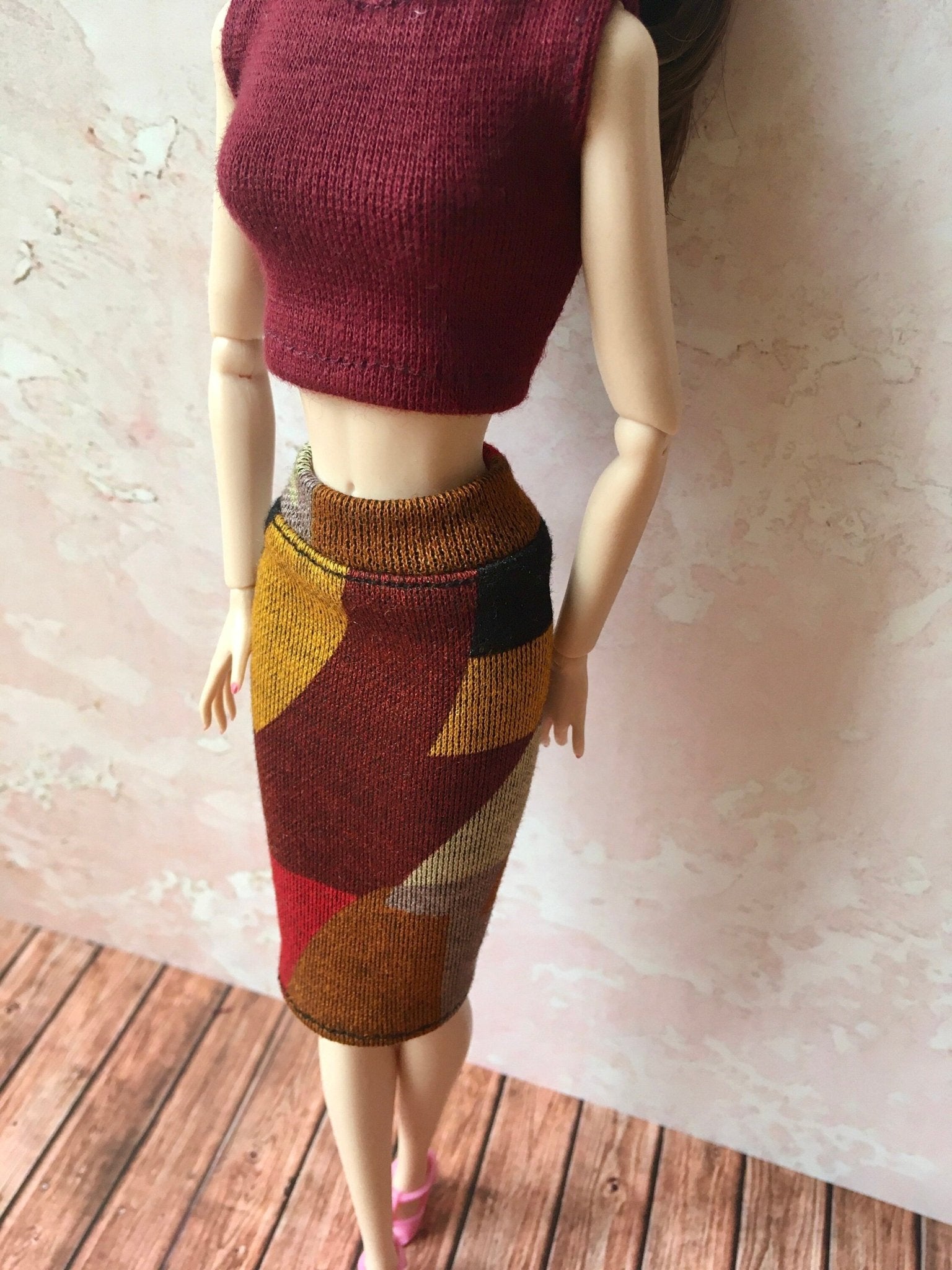 Fall Tube Midi Skirt for Poppy Parker Doll