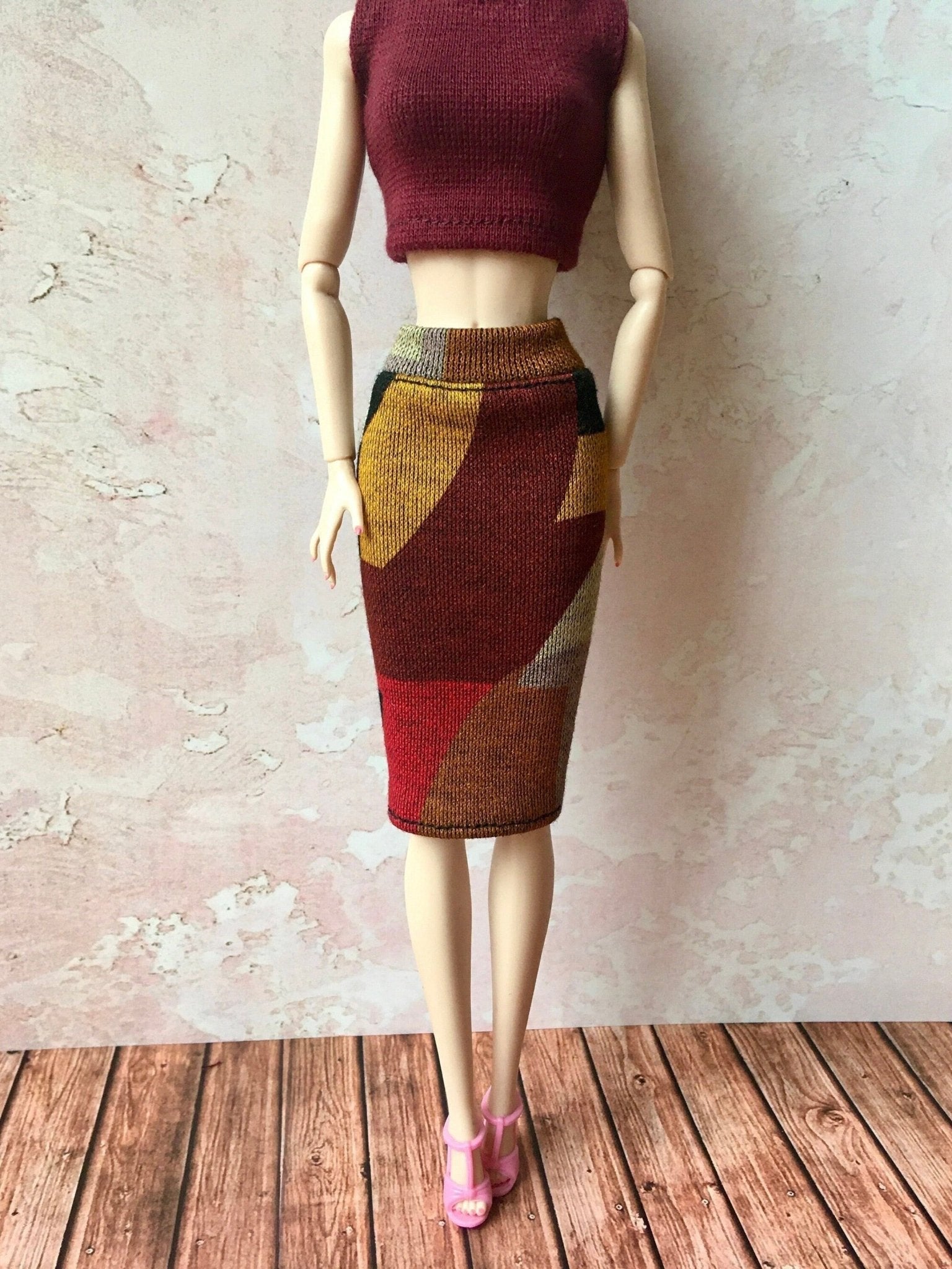 Fall Tube Midi Skirt for Poppy Parker Doll